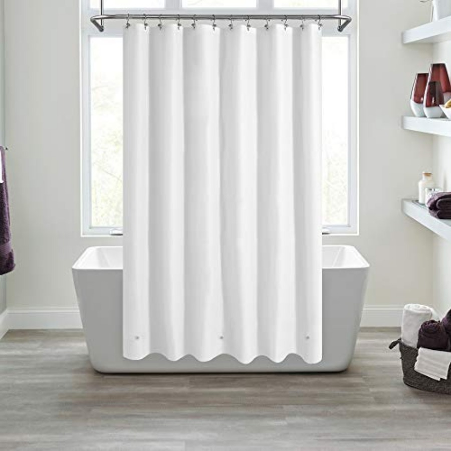 Shower Curtain Liner - White Shower Curtain Liner with 3