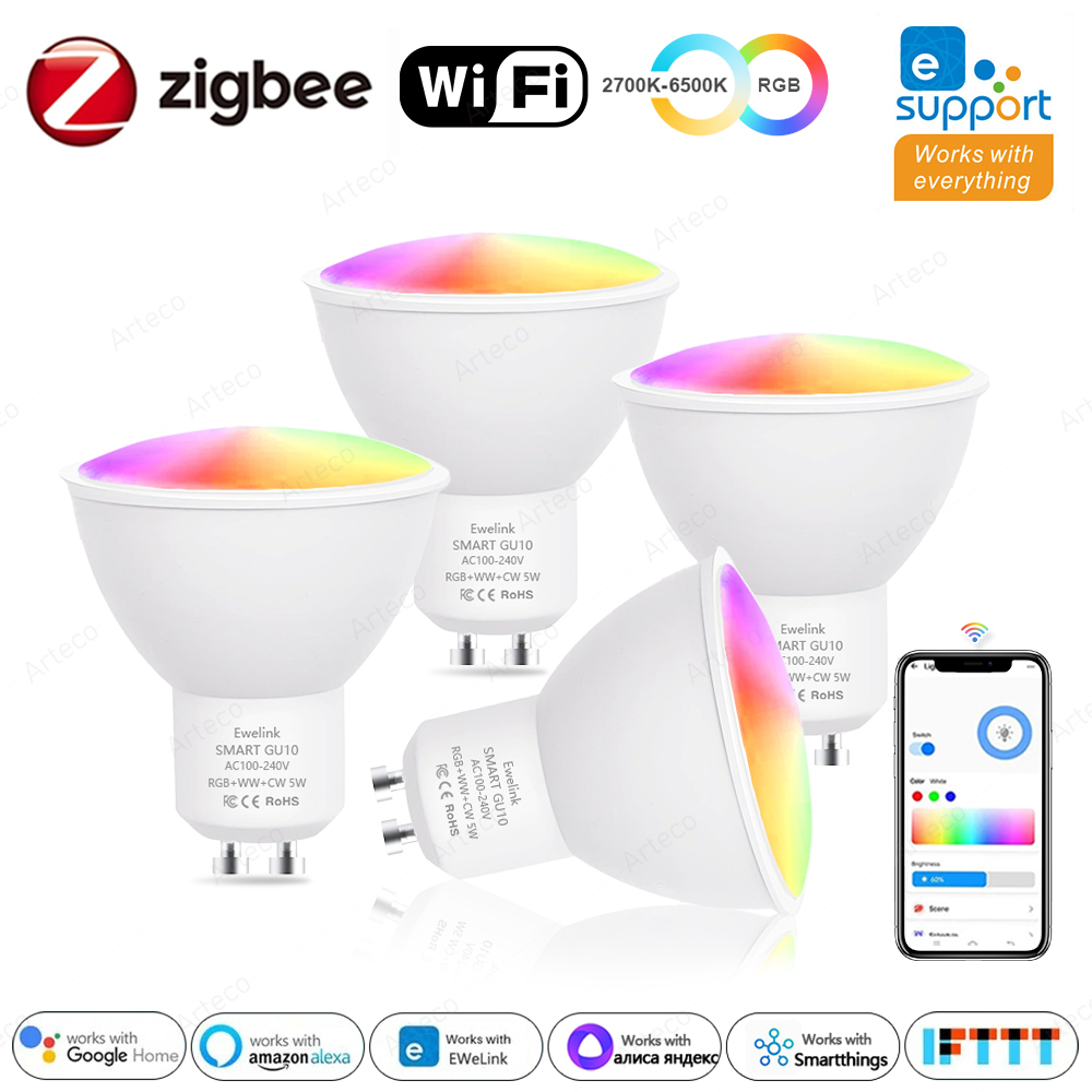 Philips Bulb Hue - Ewelink GU10 Zigbee LED Bulbs WiFi