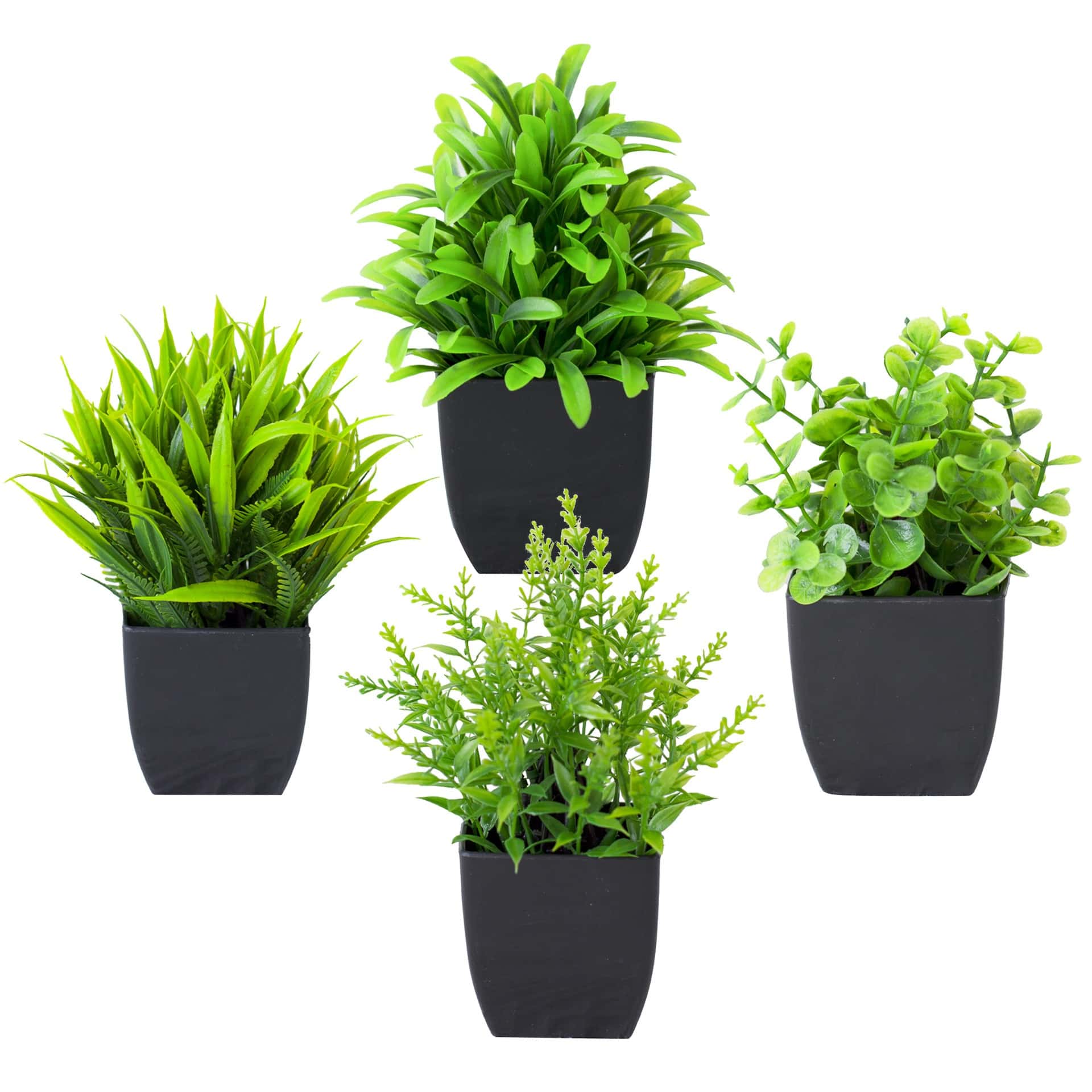 Home Bathroom Shelf - 1pc Realistic Mini Eucalyptus Potted Plant
