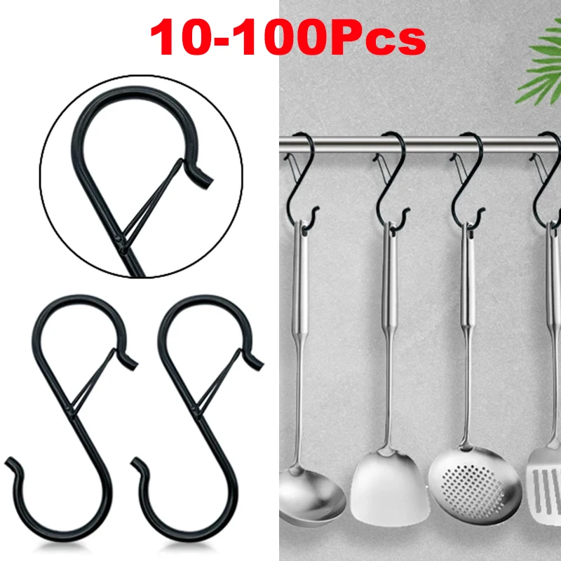 Home Bathroom Shelf - 10 /100pcs Metal Hanging Hooks S