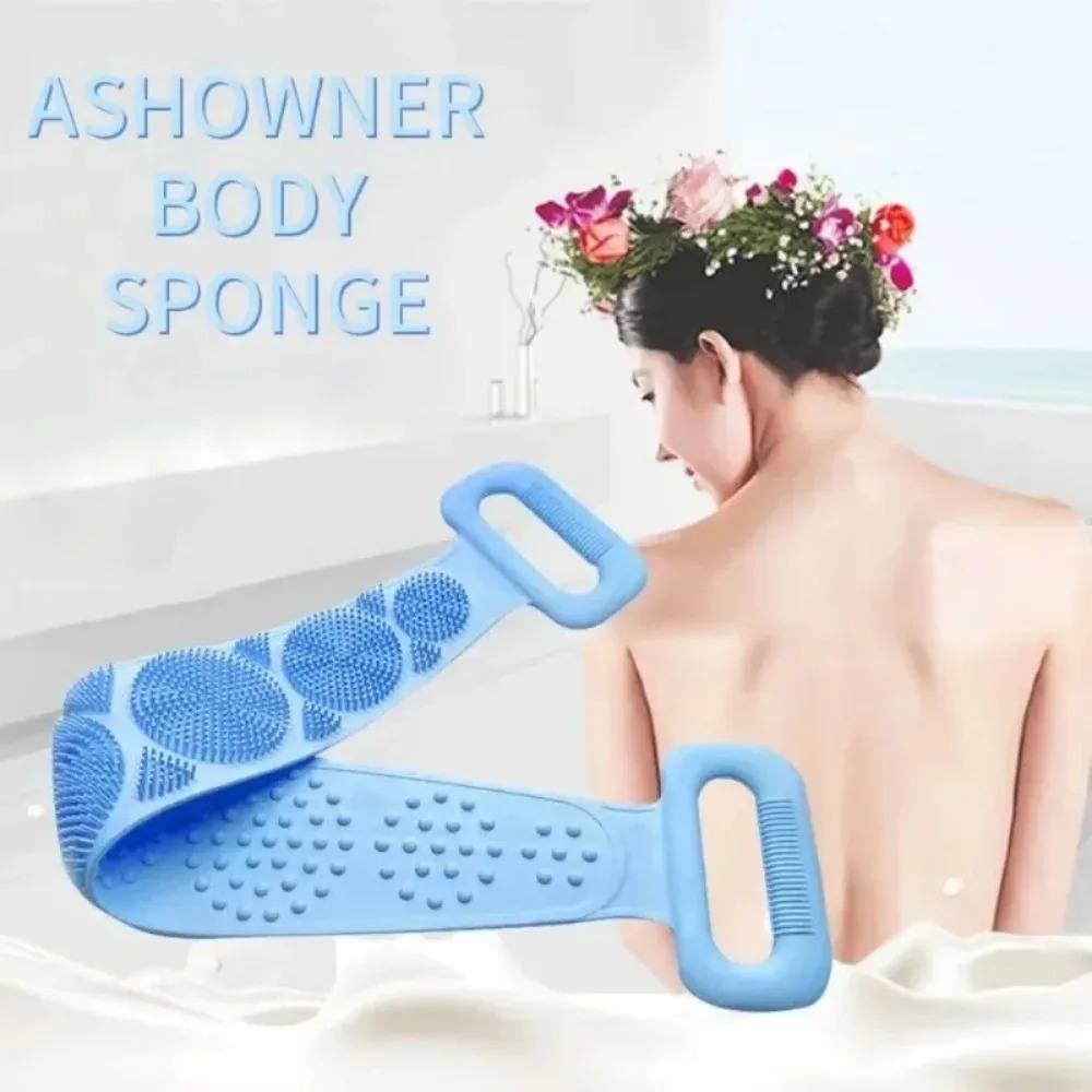 Home Bathroom Cleaning Machine - Silicone Shower Back Brush Belt Soft