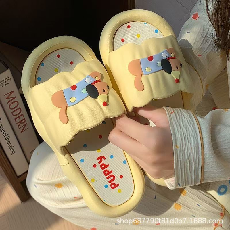 Home Bath - Cartoon Hot Dog Slippers for Women