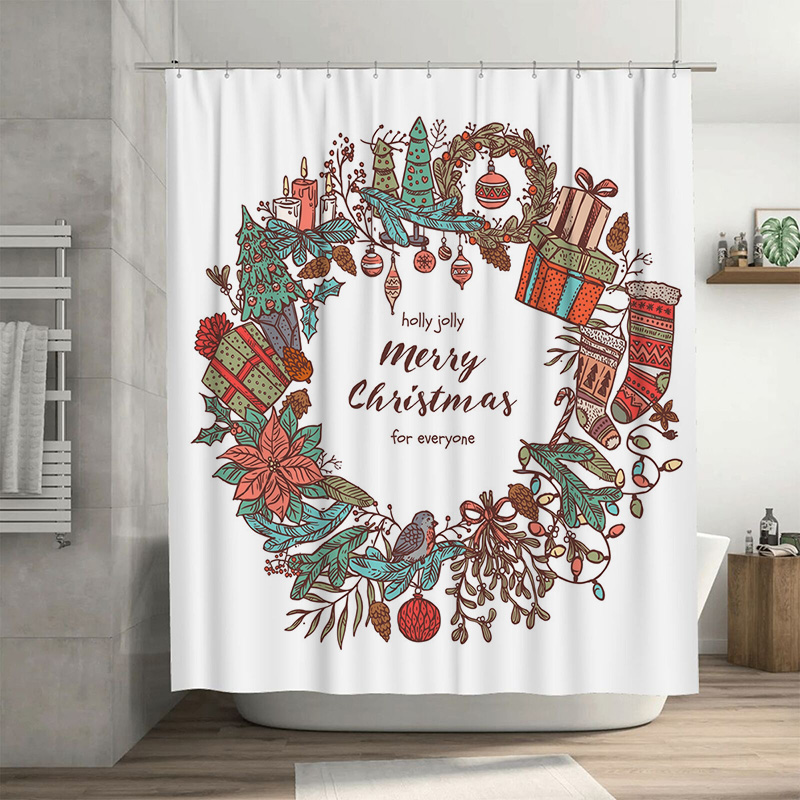 Home Bathroom Upgrades - TU Merry Christmas Shower Curtain Festive