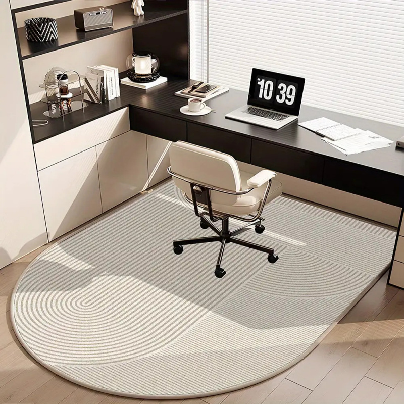 Home Bathroom Cleaning Machine - VIKAMA Japanese-style Cream Arch-shaped Carpet Non-slip