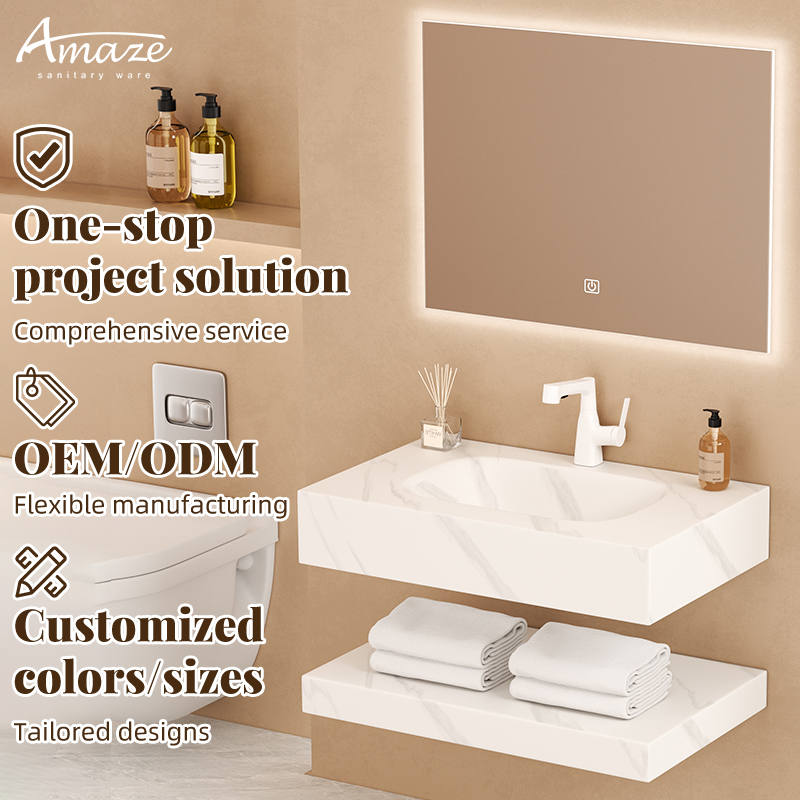 Home Bathroom Cabinets - Bathroom CabinetNew Design Floating Double Layers