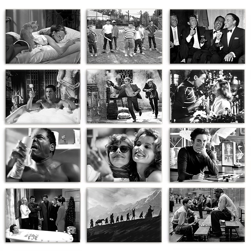 Home Movie Bathroom Scene - Black and White Classic Movie Scenes