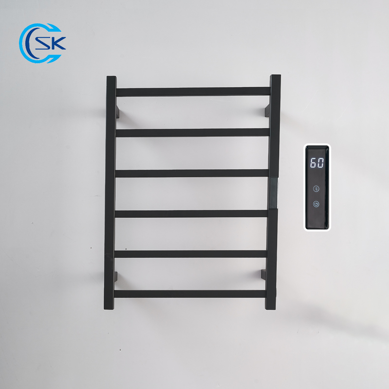 Towel Warmer Electric - Black Electric Towel Rack.Hidden/Exposed Cable Electric