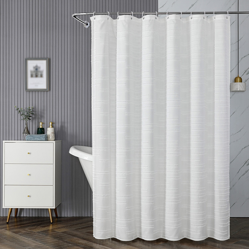 Shower Curtain Liner - Waterproof Polyester Woven Fabric Shower Curtain