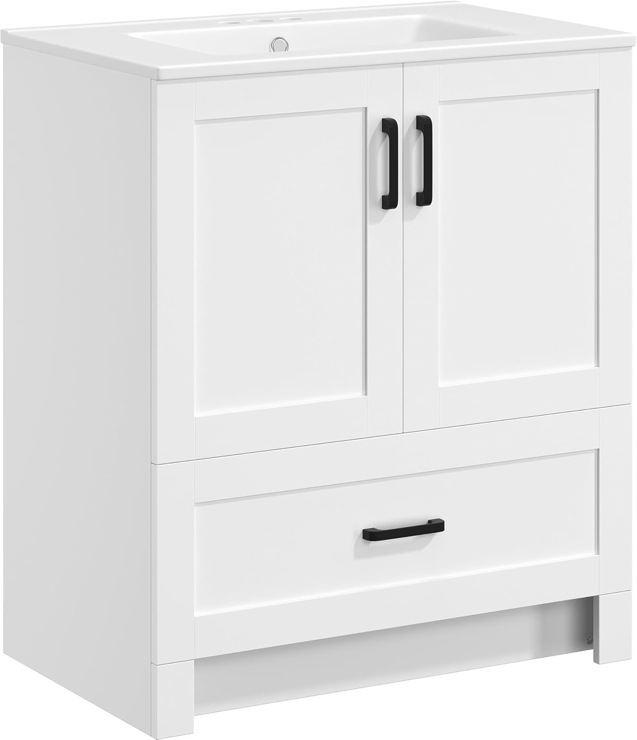 Home Bathroom Cabinets - 30 Inch Bathroom Vanity With Ceramic