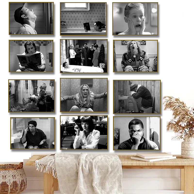 Home Movie Bathroom Scene - Funny Movie Scenes Bathroom Art Series
