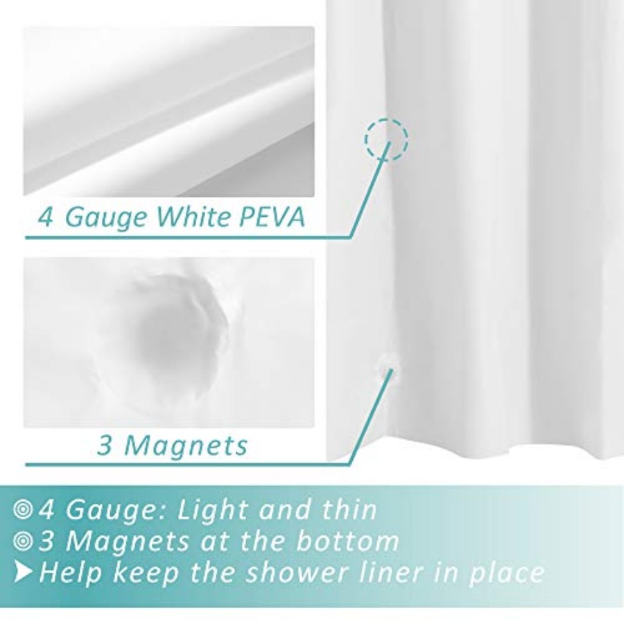 White Shower Curtain Liner wit - Shower Curtain Liner review and price