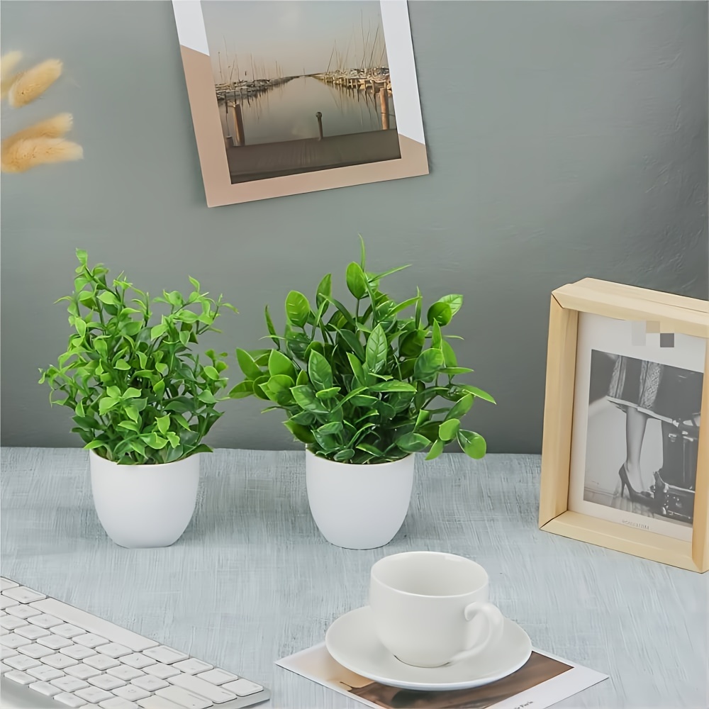 4pcs Mini Artificial Potted Pl - Home Bathroom Shelf review and price