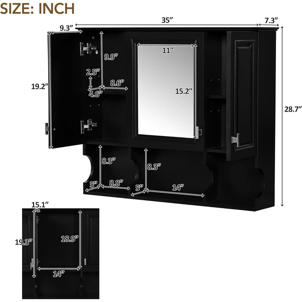 Bathroom Wall Cabinet with Mir - Home Bathroom Cabinets review and price