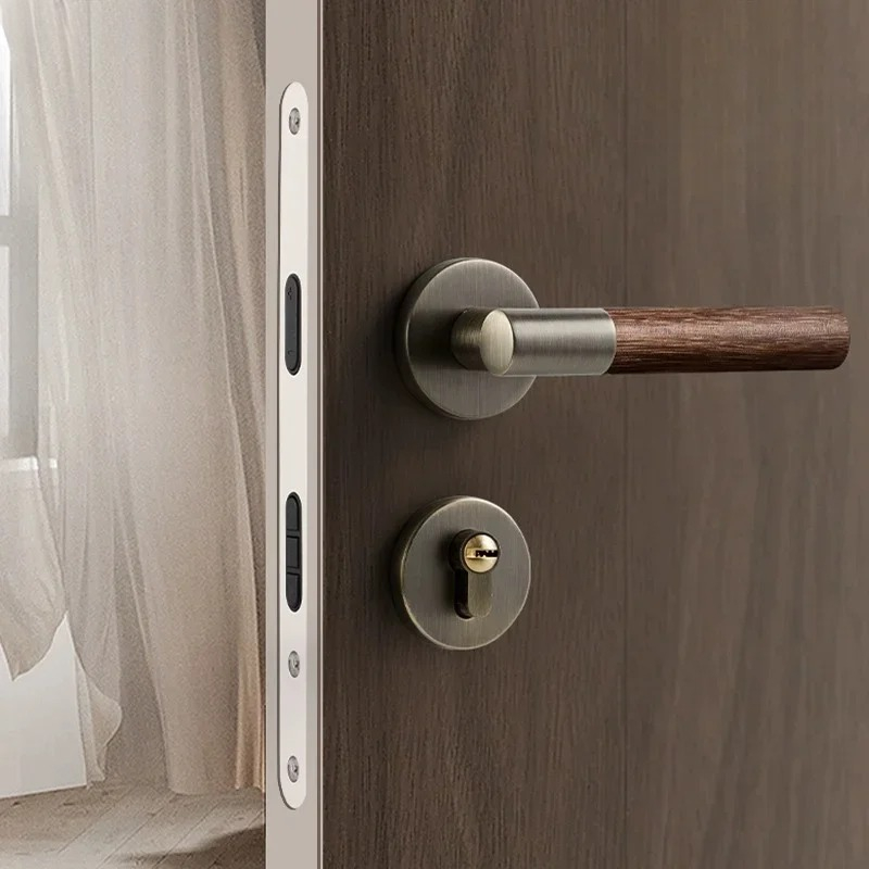 Wooden Door Handle Zinc Silent - Home Hardware Bathroom Accessories review and price