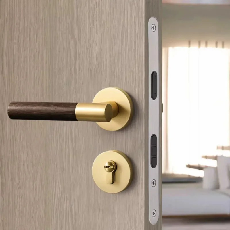 Wooden Door Handle Zinc Silent - Home Hardware Bathroom Accessories review and price