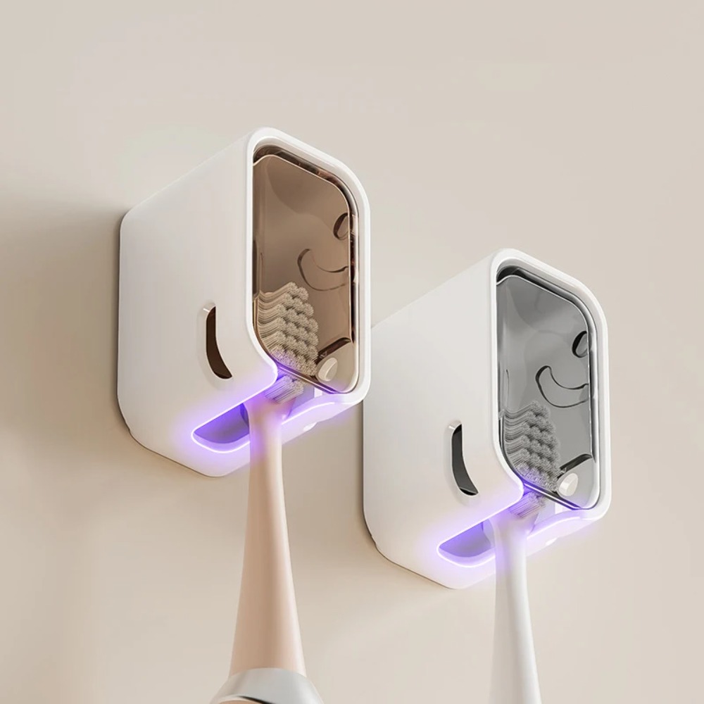 2PCS Toothbrush Holder Flip-to - Home Bathroom Shelf review and price
