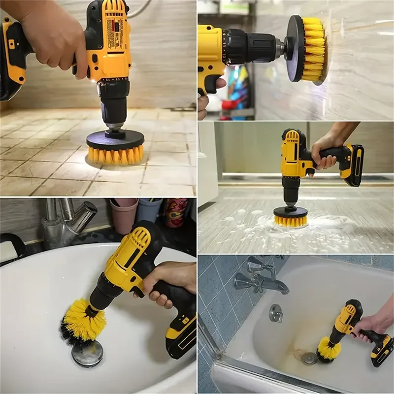 3 Pcs/Set Power Drill Brush Se - Home Bathroom Cleaning Machine review and price