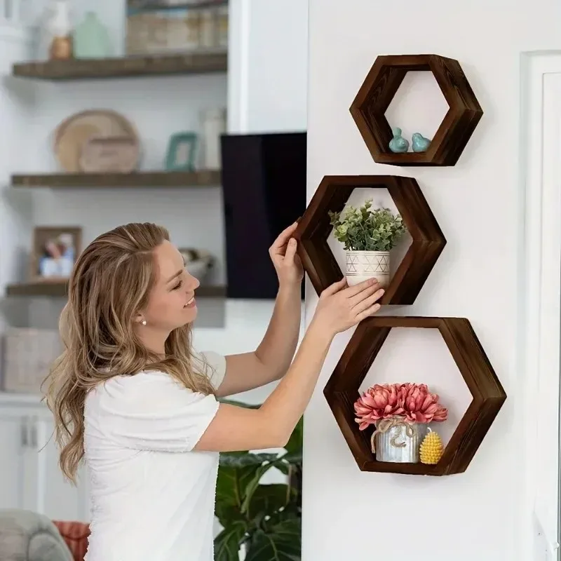 Latest Models Hexagon Floating - Home Bathroom Shelf review and price