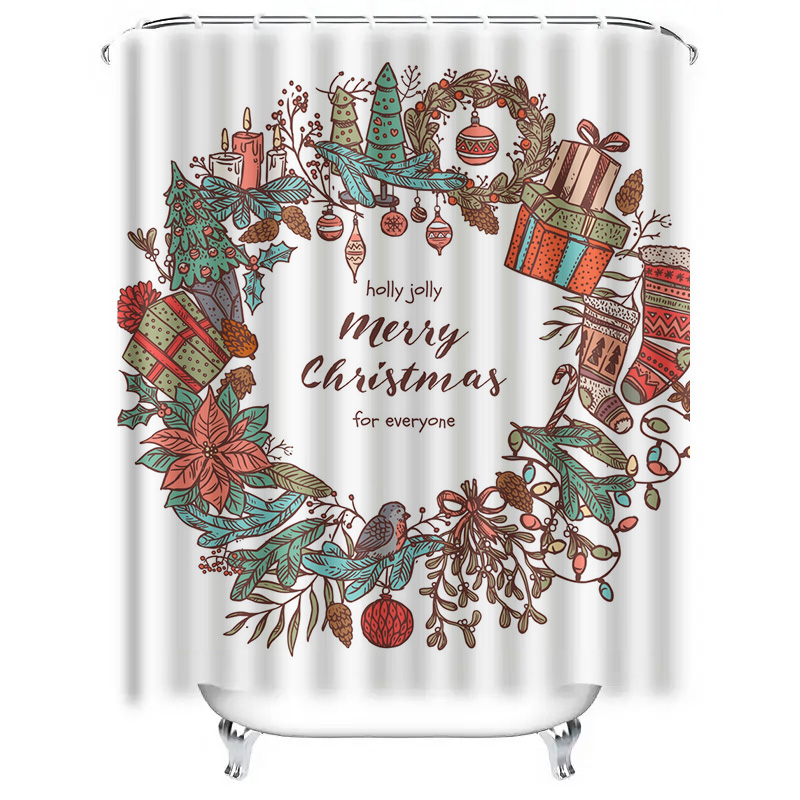 TU Merry Christmas Shower Curt - Home Bathroom Upgrades review and price