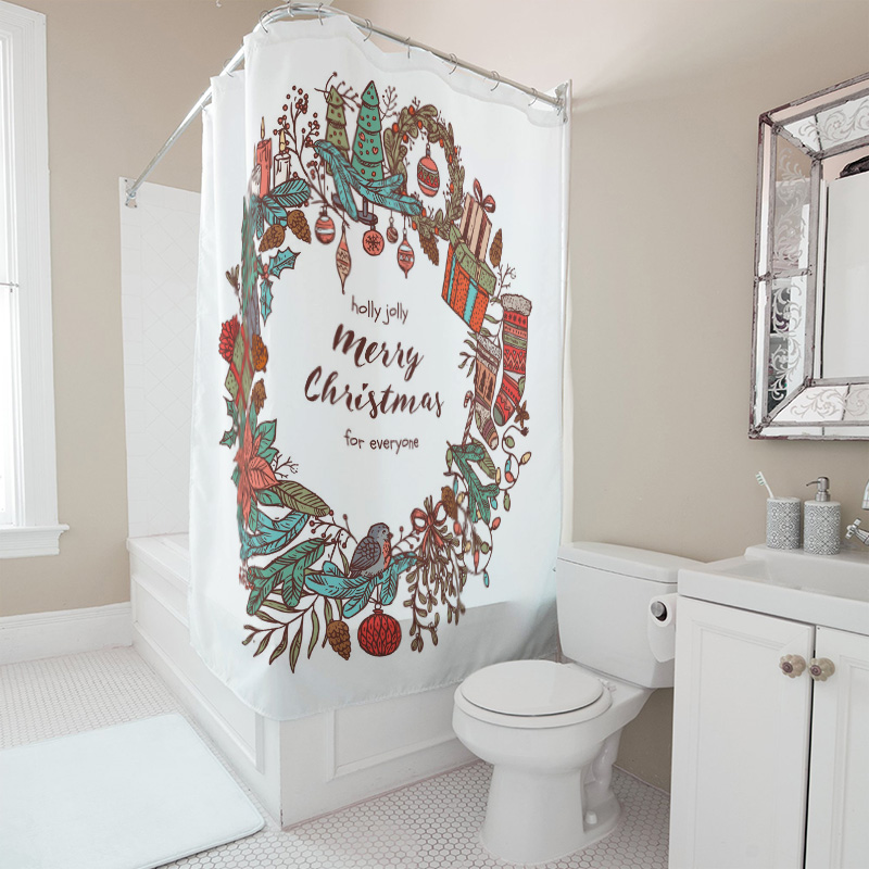 TU Merry Christmas Shower Curt - Home Bathroom Upgrades review and price