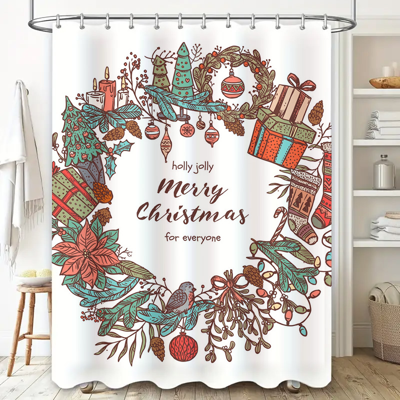 TU Merry Christmas Shower Curt - Home Bathroom Upgrades review and price