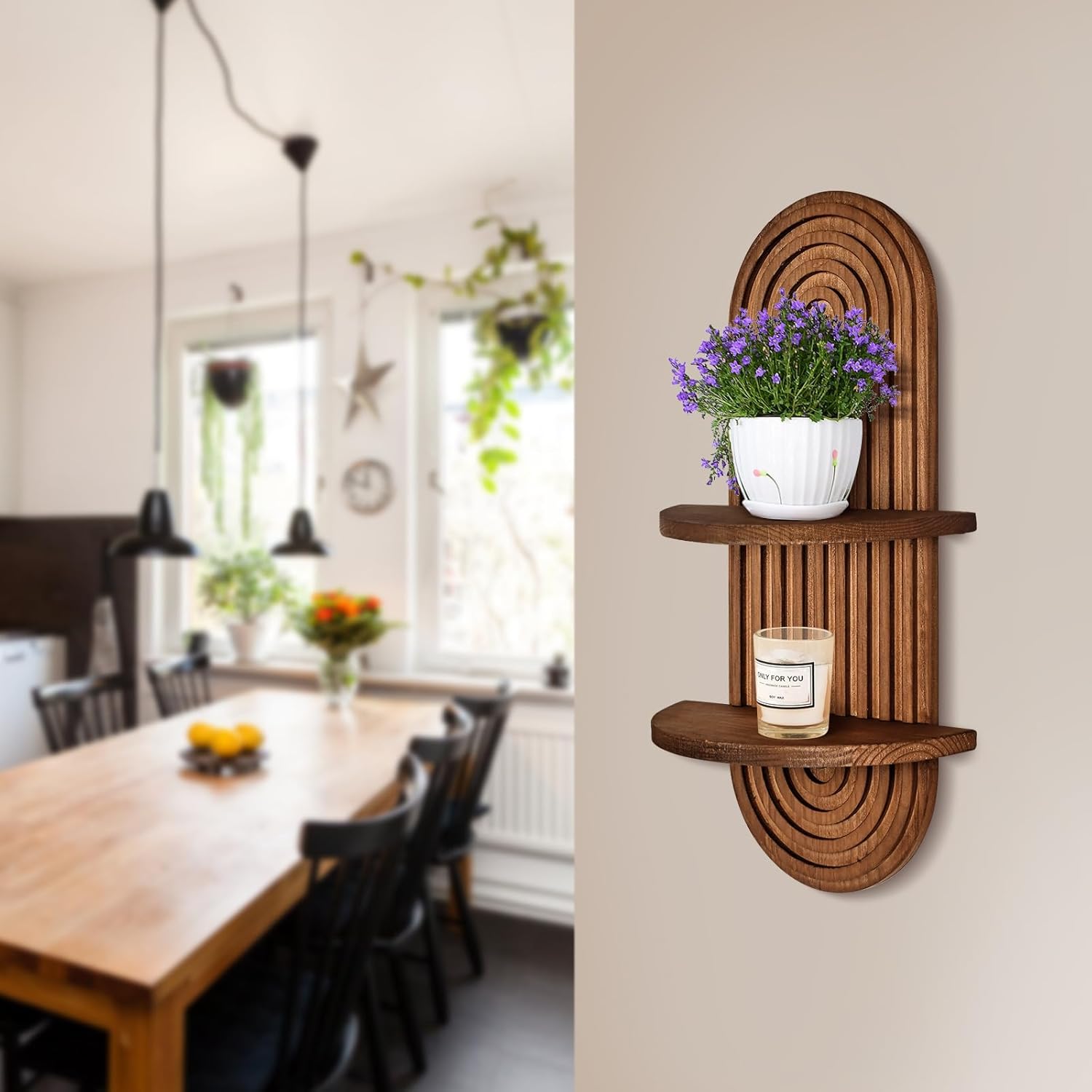 Wood Floating Shelves, Multi-f - Home Bathroom Shelf review and price