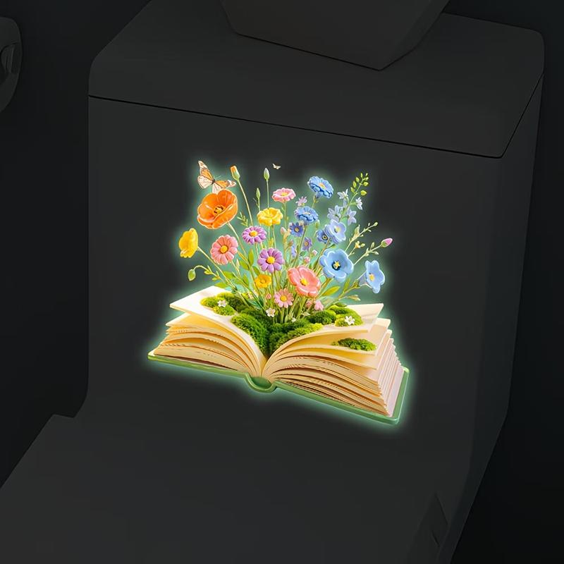 Glow In The Dark Floral Toilet - Home Bathroom Upgrades review and price