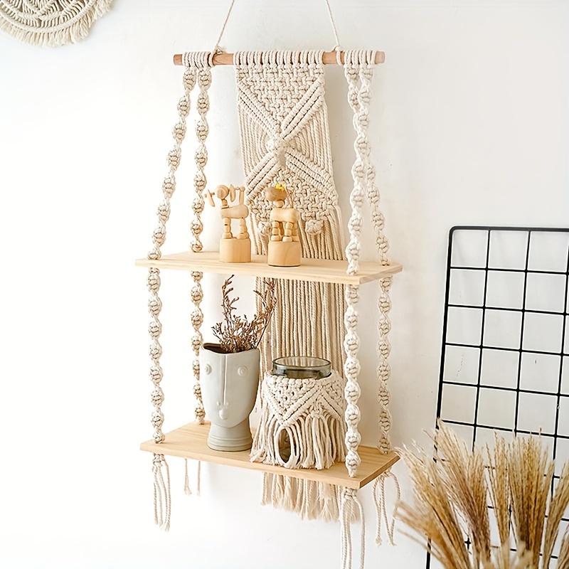 Bohemian Handmade Macrame Wove - Home Bathroom Shelf review and price