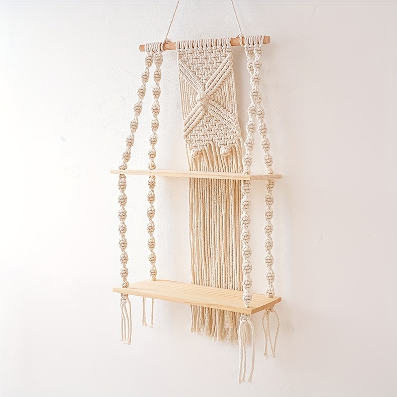 Bohemian Handmade Macrame Wove - Home Bathroom Shelf review and price