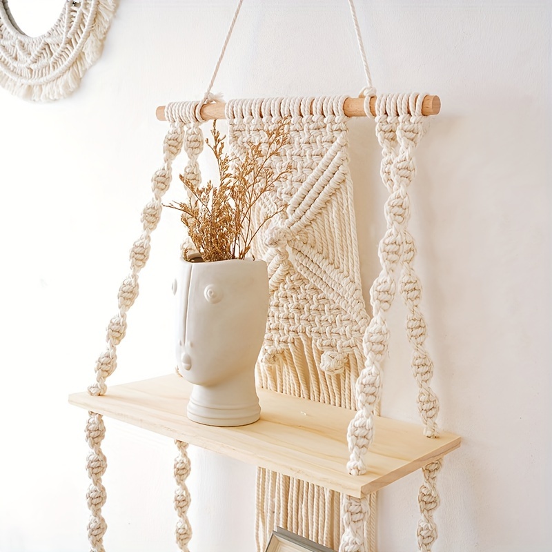Bohemian Handmade Macrame Wove - Home Bathroom Shelf review and price