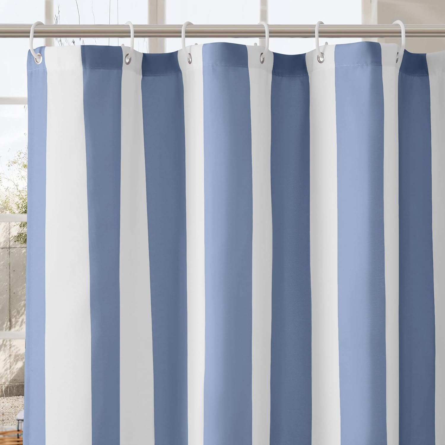 Modern Blue White Striped Show - Shower Curtain Liner review and price