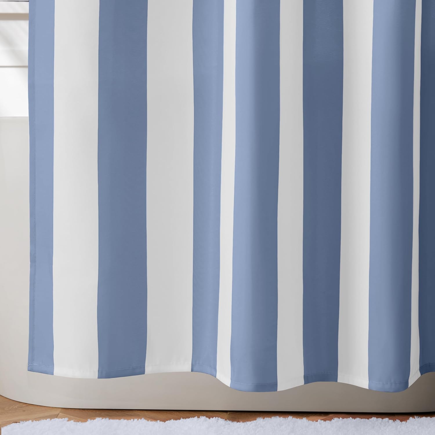 Modern Blue White Striped Show - Shower Curtain Liner review and price