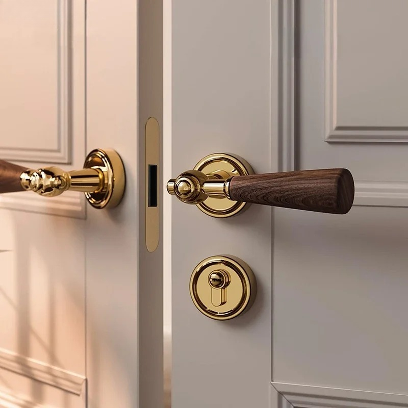 Walnut Wood Handle Zinc Alloy  - Home Hardware Bathroom Accessories review and price