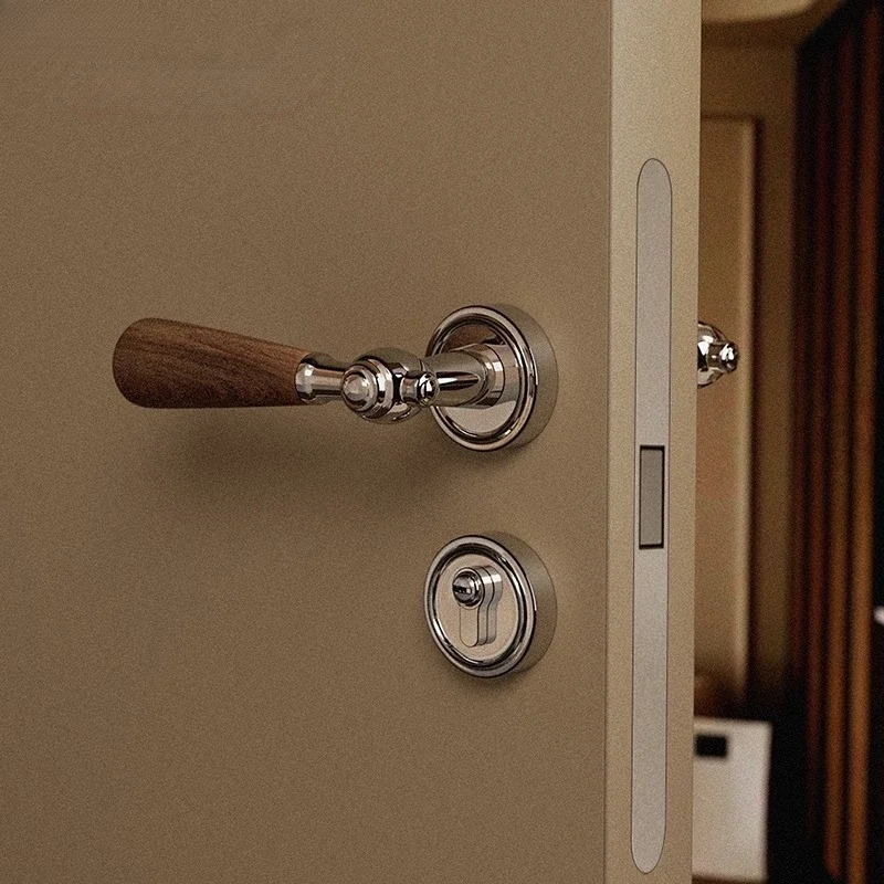 Walnut Wood Handle Zinc Alloy  - Home Hardware Bathroom Accessories review and price