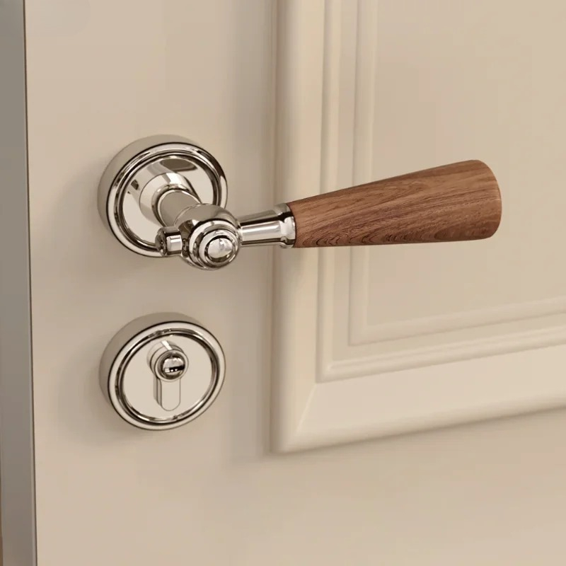 Walnut Wood Handle Zinc Alloy  - Home Hardware Bathroom Accessories review and price