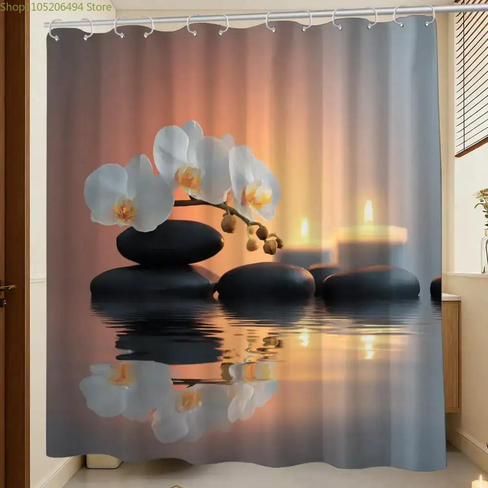 Zen Orchid and Stones Shower C - Home Bathroom Spa Ideas review and price
