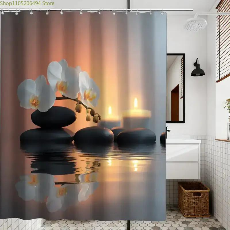 Zen Orchid and Stones Shower C - Home Bathroom Spa Ideas review and price