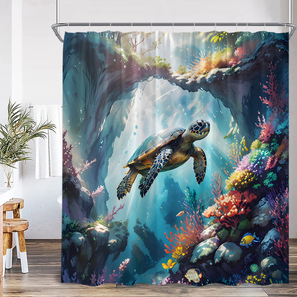 Sea Animals Shower Curtain 3D  - Shower Curtain Liner review and price
