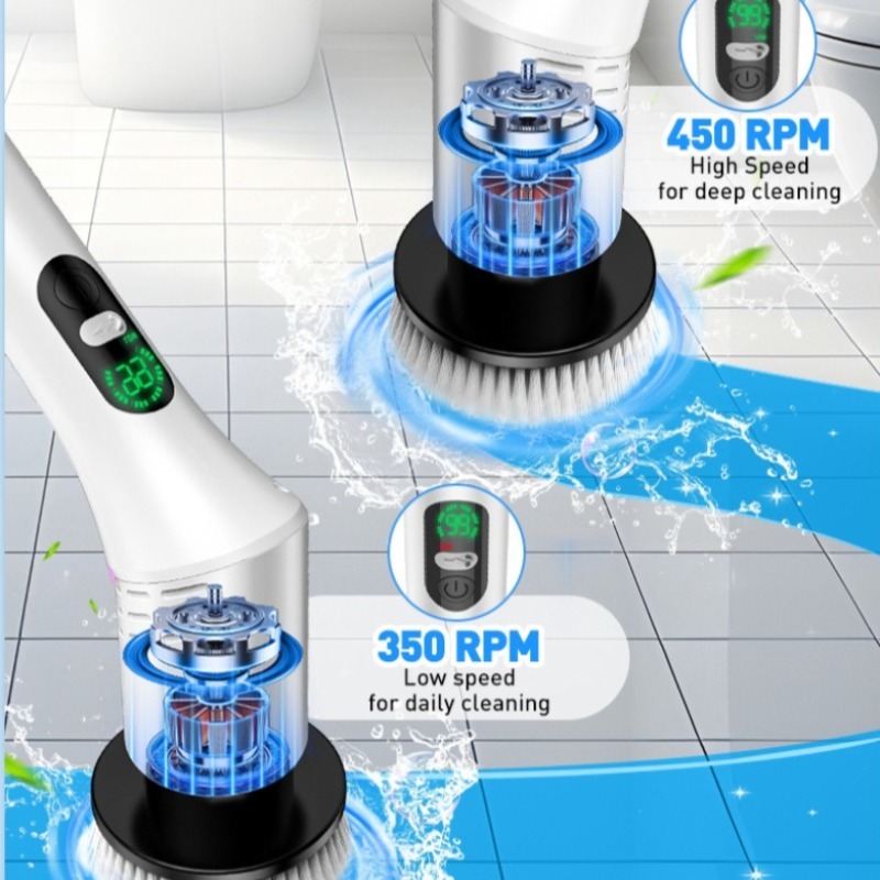 Electric Spin Scrubber 9 in 1  - Home Bathroom Cleaning Machine review and price