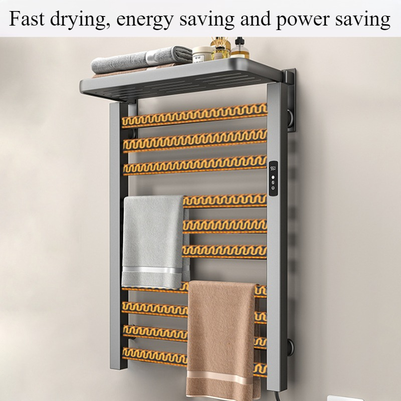 Metal Electric Heat Towel Rail - Home Bathroom Shelf review and price