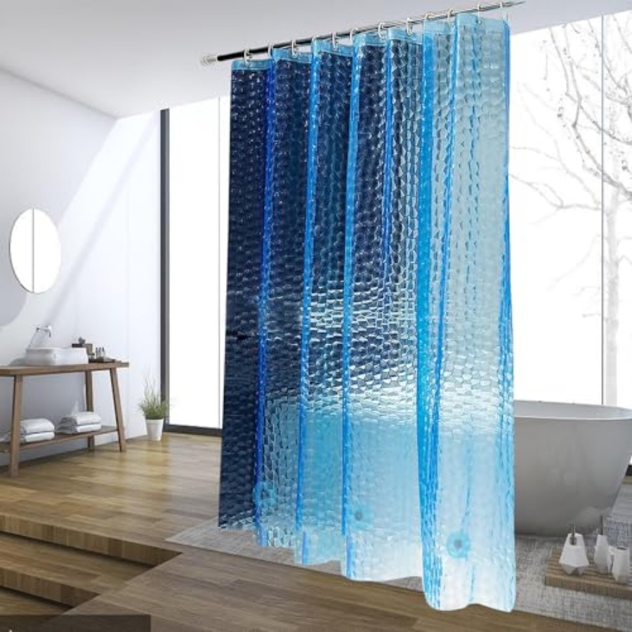 Blue Shower Curtain Liner, 100 - Shower Curtain Liner review and price